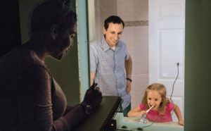 BioSocial Methods Collaborative HomeLab: a researcher observes a girl brushing teeth
