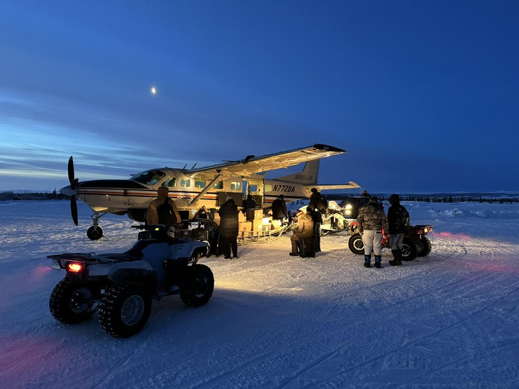 ANCHRR Researchers deplaning in rural Alaska
